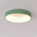 Modern Wrought Iron Flush Mount Ceiling Light with Tri Color LED Ring