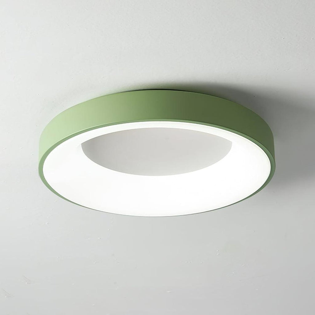 Modern Wrought Iron Flush Mount Ceiling Light with Tri Color LED Ring