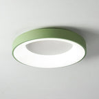 Modern Wrought Iron Flush Mount Ceiling Light with Tri Color LED Ring