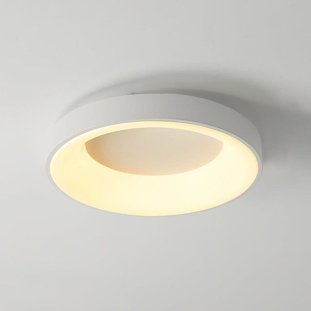 Modern Wrought Iron Flush Mount Ceiling Light with Tri Color LED Ring