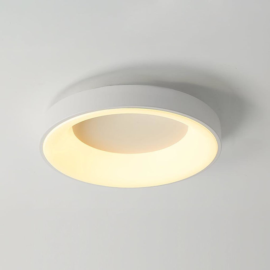 Modern Wrought Iron Flush Mount Ceiling Light with Tri Color LED Ring
