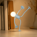 Battery Operated Bendable Figure LED Night Light with Suction Cup Feet