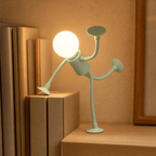 Battery Operated Bendable Figure LED Night Light with Suction Cup Feet