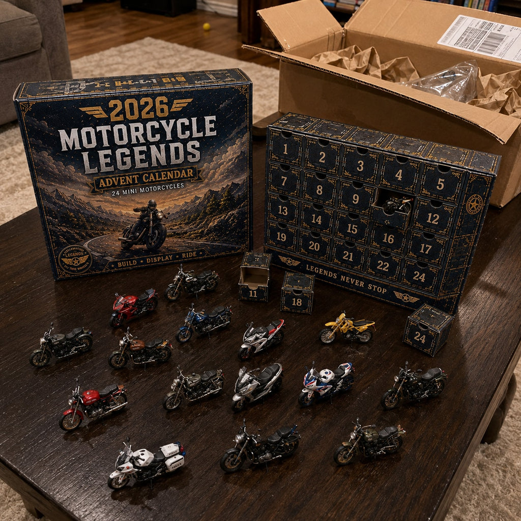 Motorcycle Advent Calendar with Collectible Mini Motorbike Models