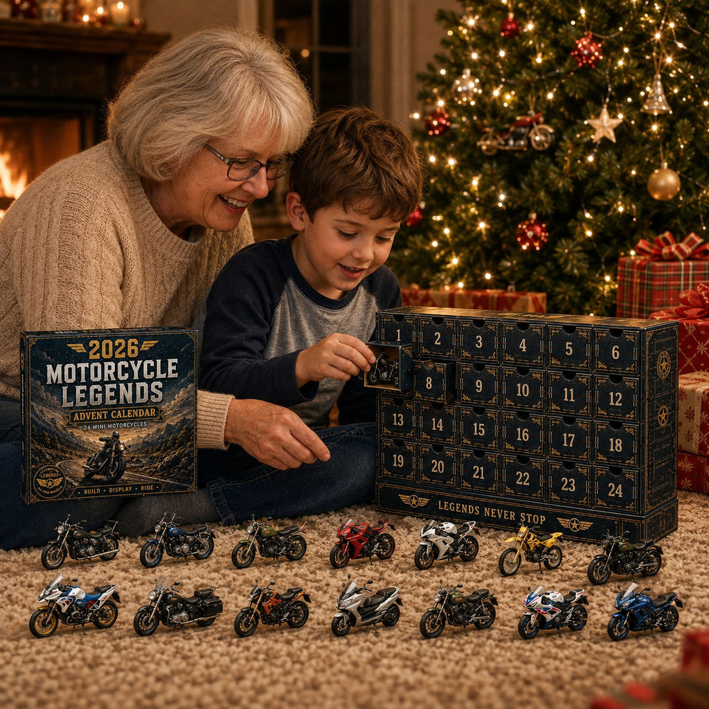 Motorcycle Advent Calendar with Collectible Mini Motorbike Models