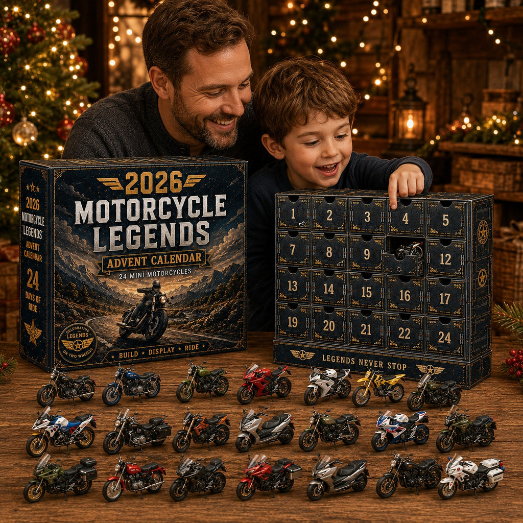 Motorcycle Advent Calendar with Collectible Mini Motorbike Models