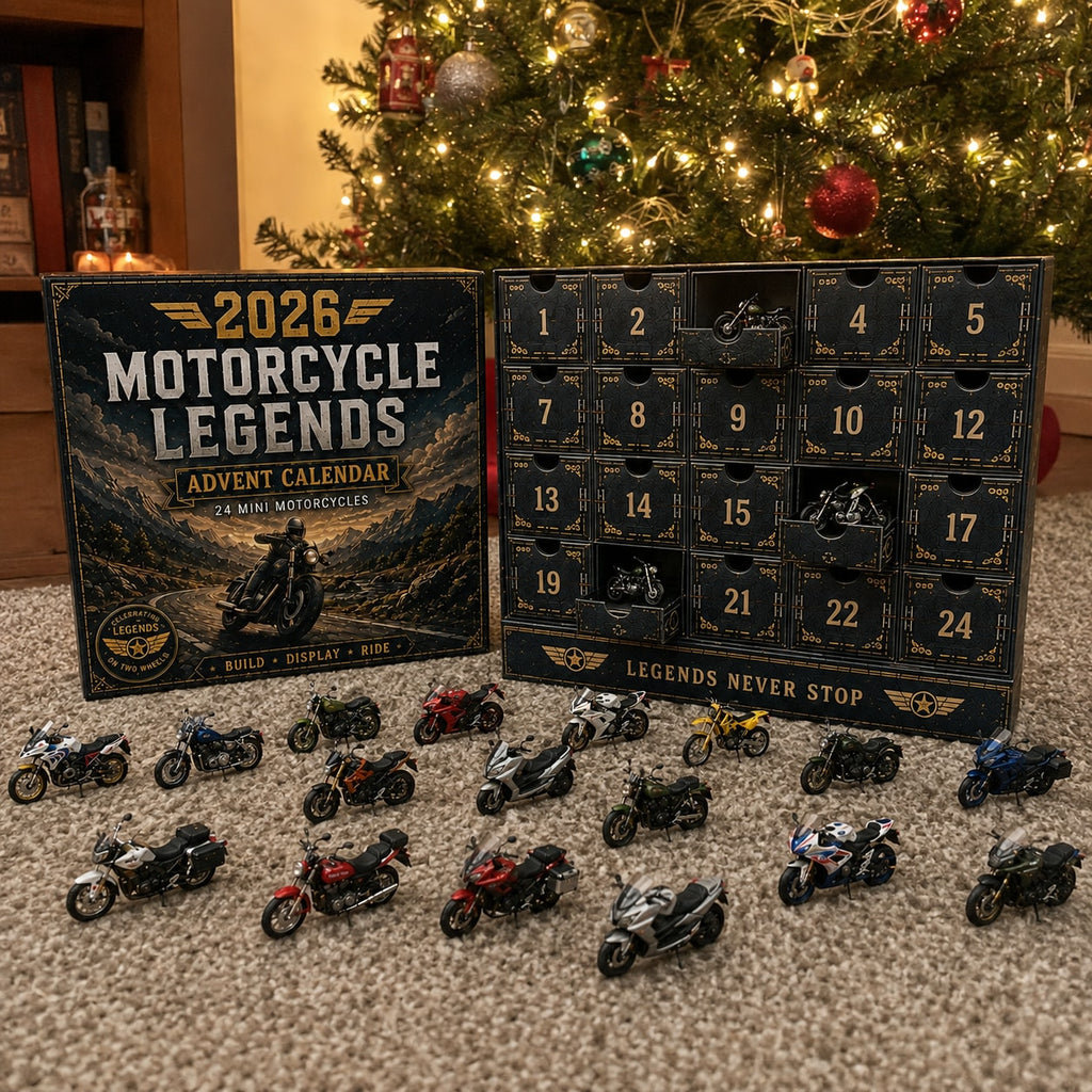 Motorcycle Advent Calendar with Collectible Mini Motorbike Models