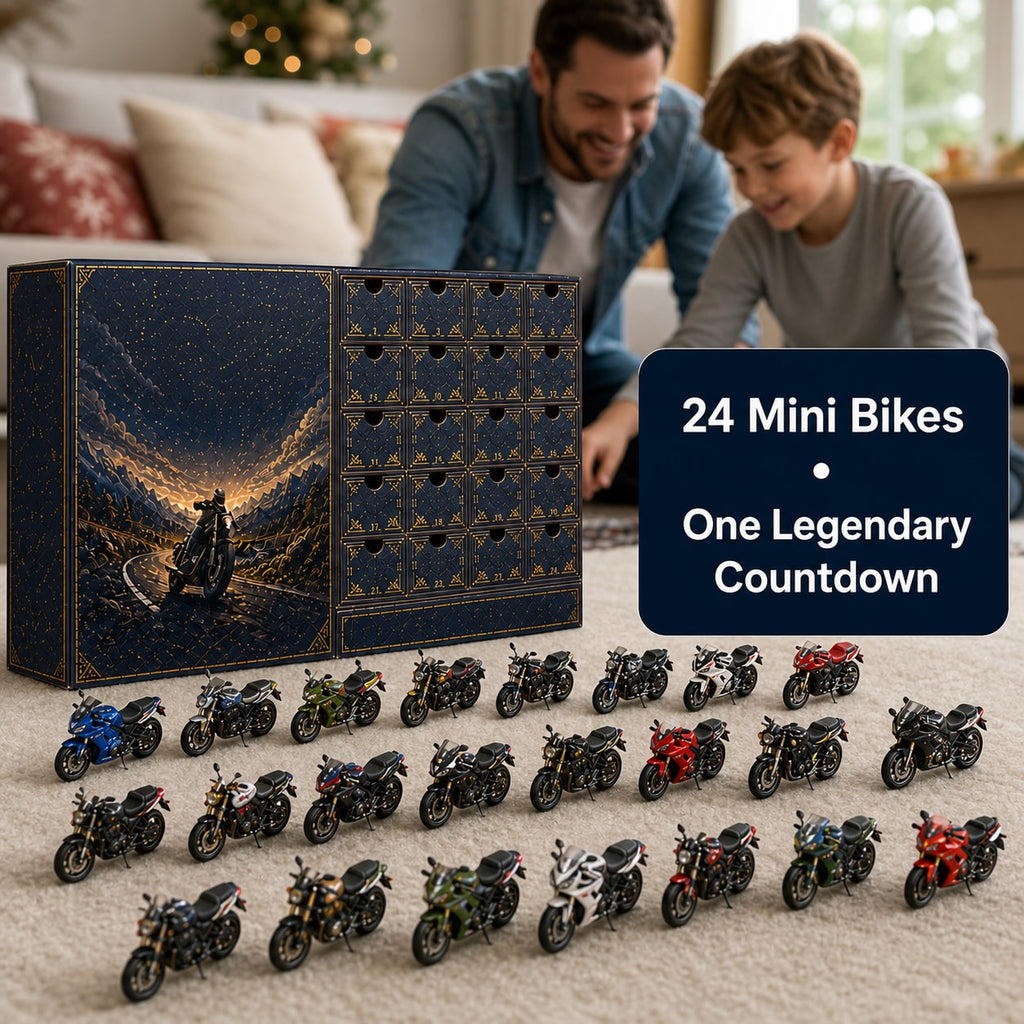 Motorcycle Advent Calendar with Collectible Mini Motorbike Models
