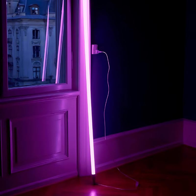 Neon Tube RGB Floor Lamp with Color Changing Light
