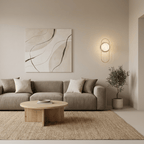 Modern Globe Wall Sconce with Slim Stem and Round Backplate
