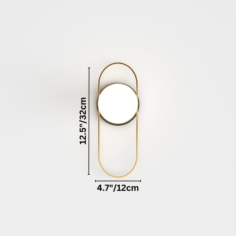 Modern Globe Wall Sconce with Slim Stem and Round Backplate