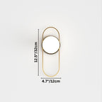 Modern Globe Wall Sconce with Slim Stem and Round Backplate