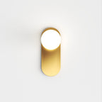 Modern Globe Wall Sconce with Slim Stem and Round Backplate