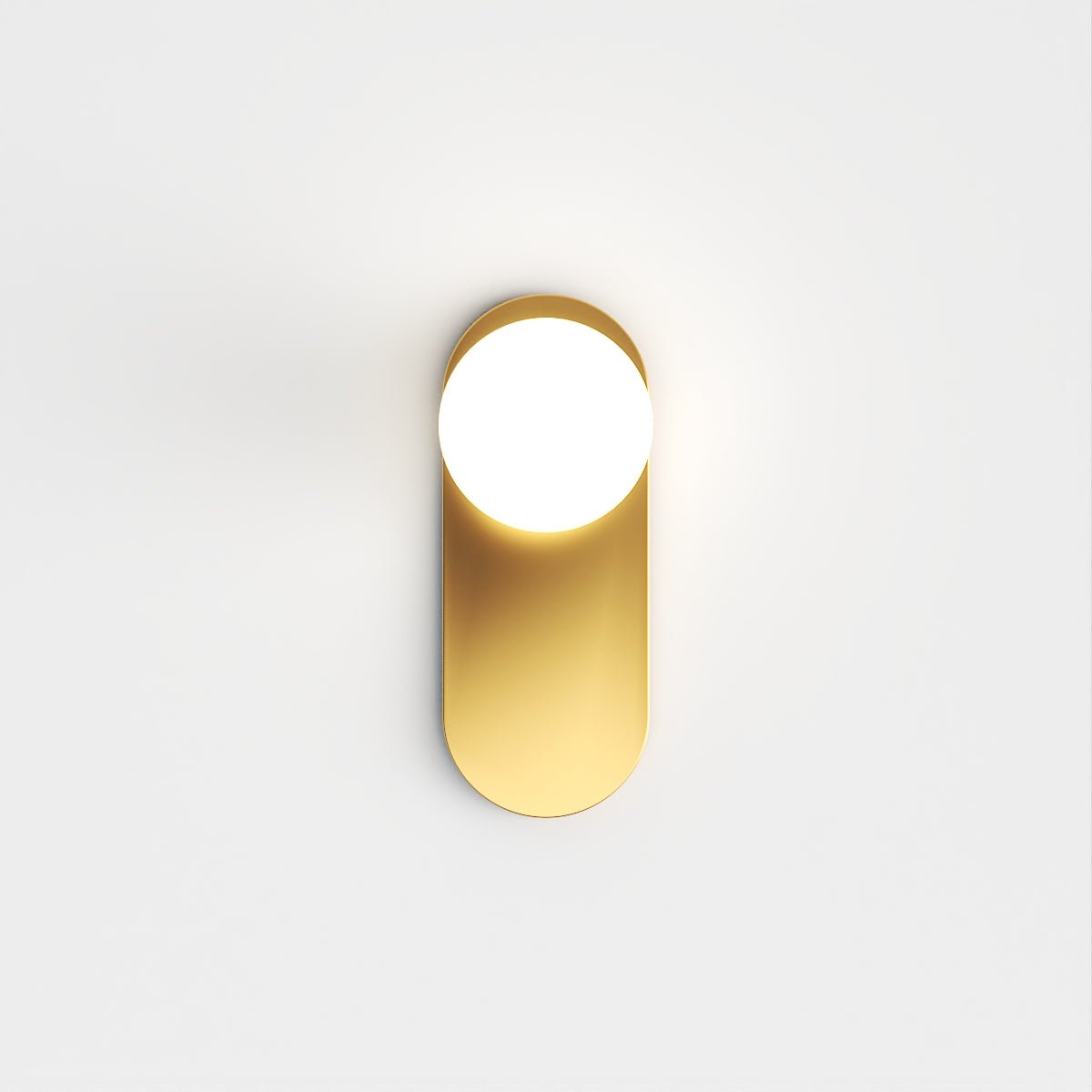 Modern Globe Wall Sconce with Slim Stem and Round Backplate