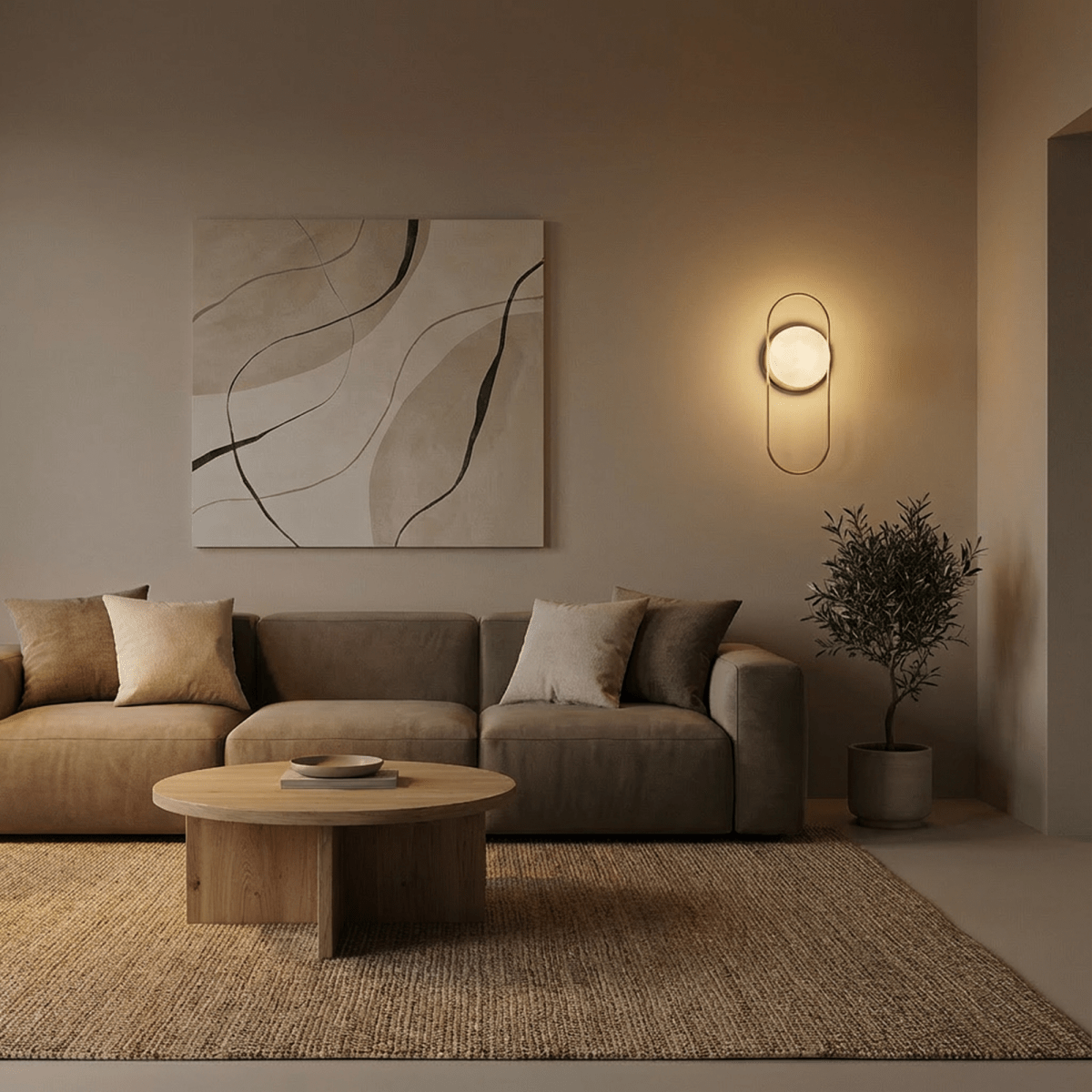 Modern Globe Wall Sconce with Slim Stem and Round Backplate