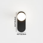 Modern Globe Wall Sconce with Slim Stem and Round Backplate