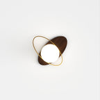 Modern Globe Wall Sconce with Slim Stem and Round Backplate