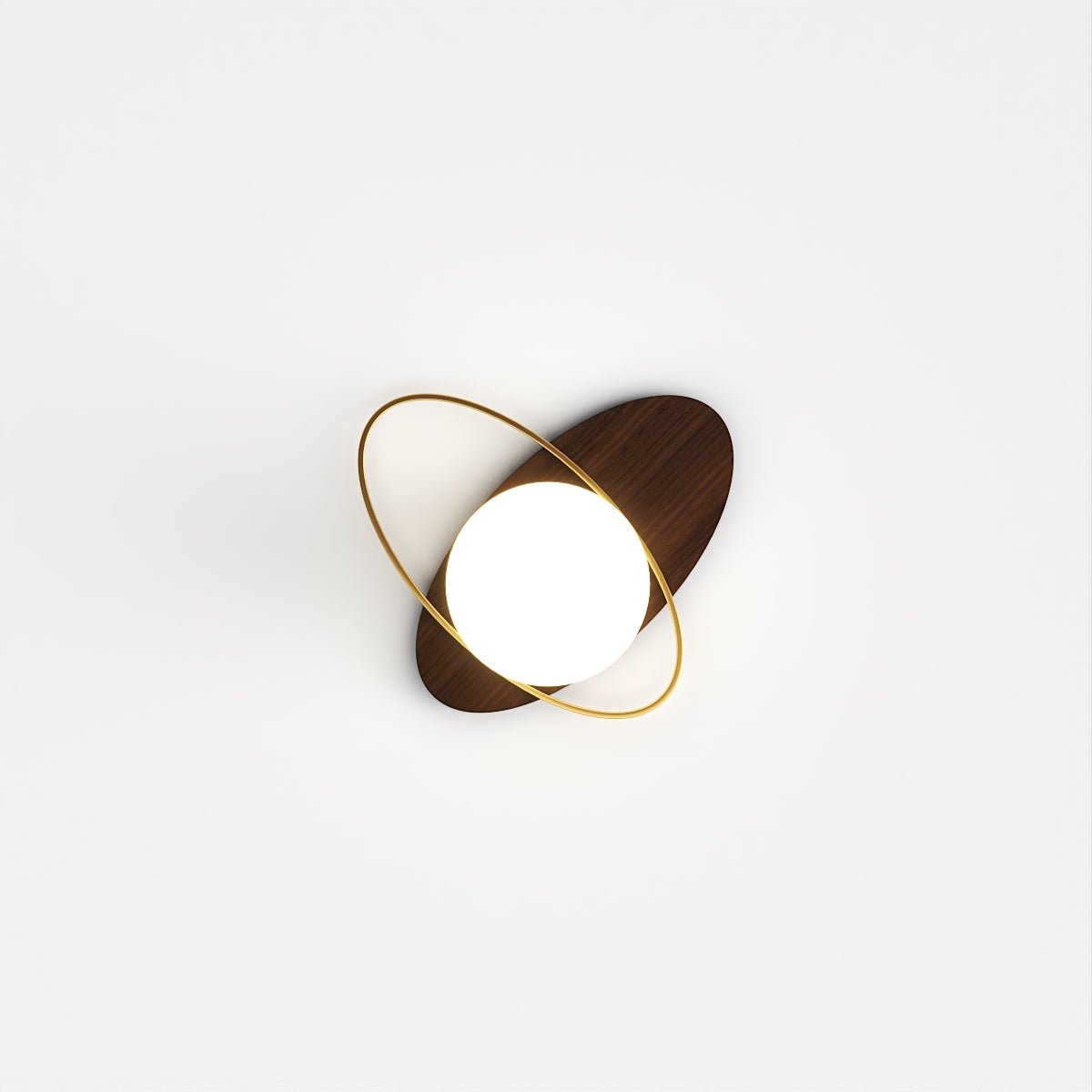 Modern Globe Wall Sconce with Slim Stem and Round Backplate