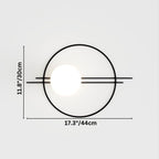Modern Globe Wall Sconce with Slim Stem and Round Backplate