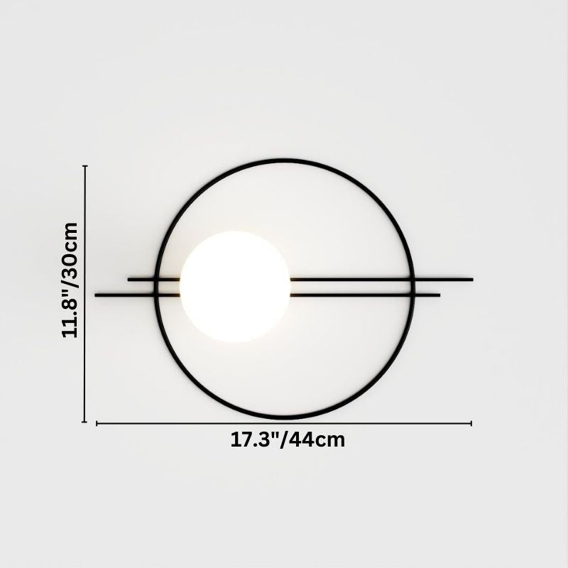 Modern Globe Wall Sconce with Slim Stem and Round Backplate
