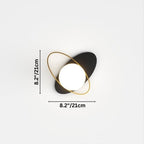 Modern Globe Wall Sconce with Slim Stem and Round Backplate
