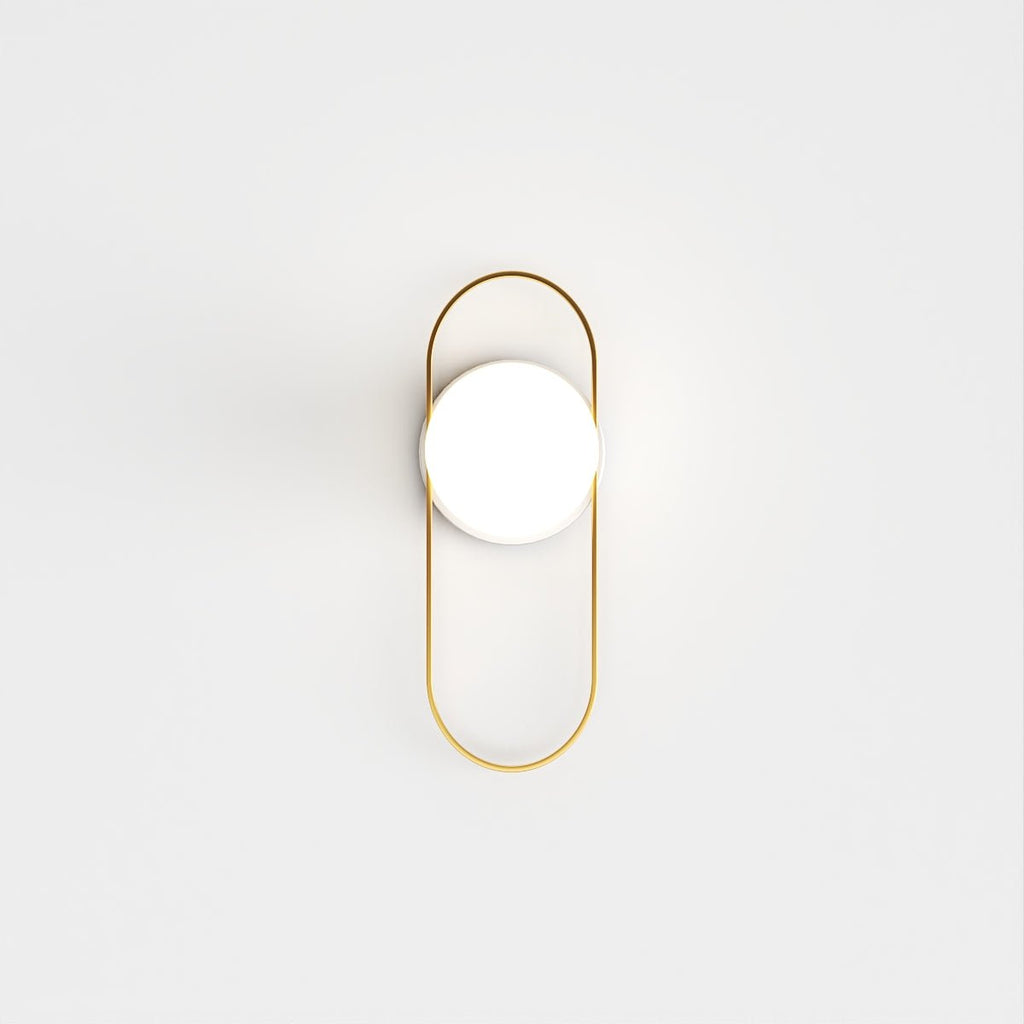Modern Globe Wall Sconce with Slim Stem and Round Backplate