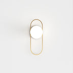 Modern Globe Wall Sconce with Slim Stem and Round Backplate