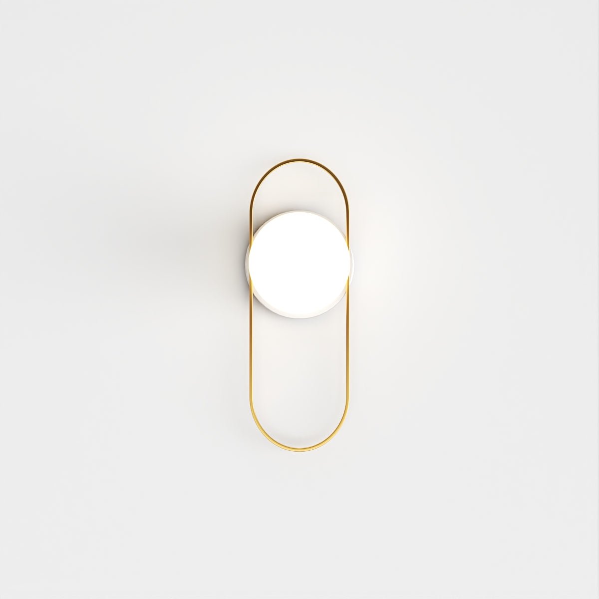 Modern Globe Wall Sconce with Slim Stem and Round Backplate