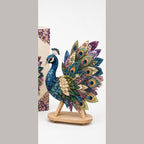No Sew Layered Fabric Patchwork Bird Craft Kit with Numbered Guide