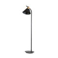 Nordic Macaron Floor Lamp with Cone Metal Shade and Wood Accent for Reading