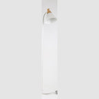 Nordic Macaron Floor Lamp with Cone Metal Shade and Wood Accent for Reading
