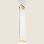 Nordic Macaron Floor Lamp with Cone Metal Shade and Wood Accent for Reading