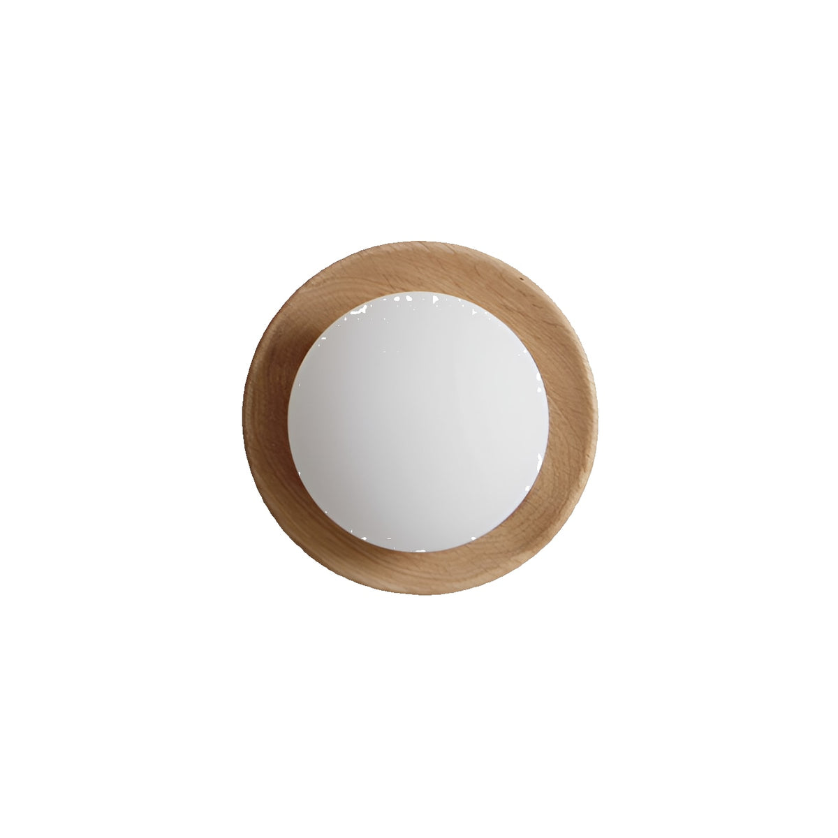 Nordic Wood Wall Sconce with Frosted Glass Globe Shade for Bedroom