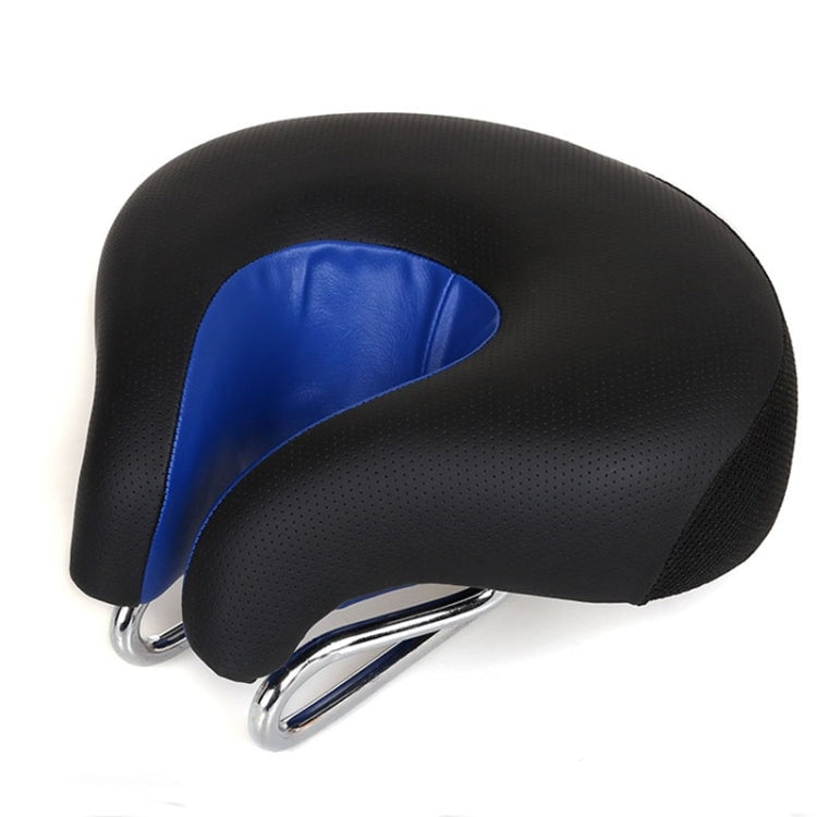 Noseless Wide Bike Saddle with Thick Soft Padding for Comfortable Riding