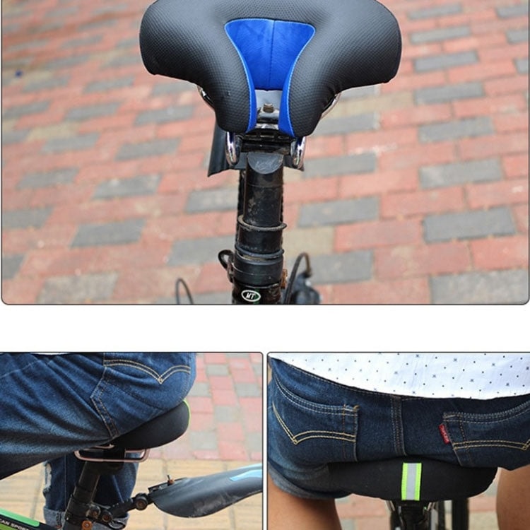 Noseless Wide Bike Saddle with Thick Soft Padding for Comfortable Riding