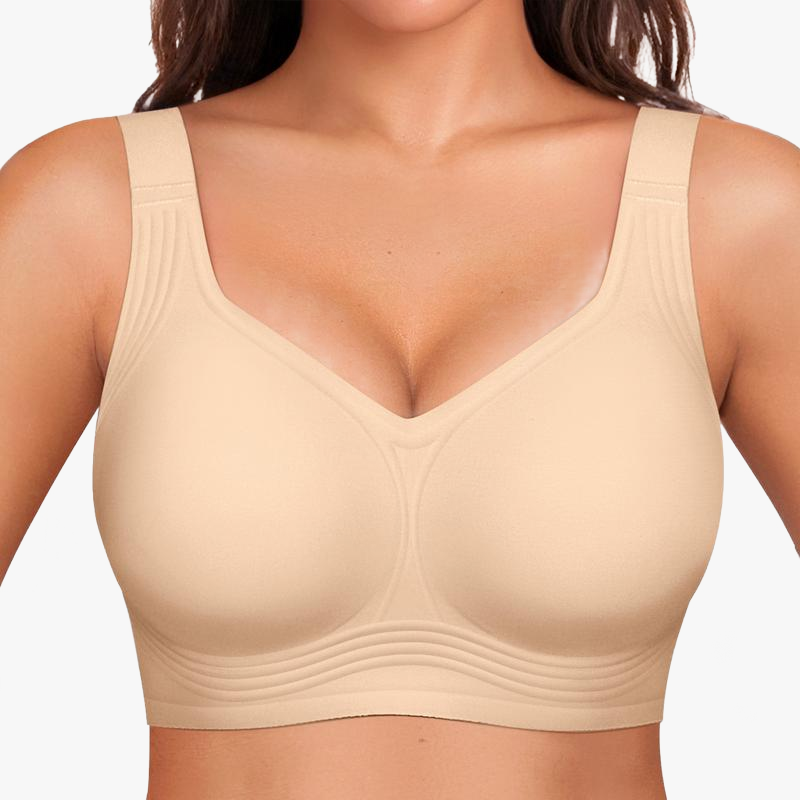 Wirefree Full Coverage Bra with Jelly Strip Support and Wide Straps