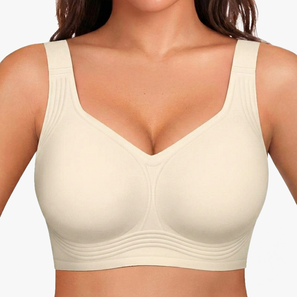 Wirefree Full Coverage Bra with Jelly Strip Support and Wide Straps