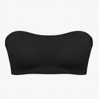 Strapless Wireless Bra with Crossover Back Band and Side Closure