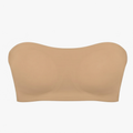 Strapless Wireless Bra with Crossover Back Band and Side Closure