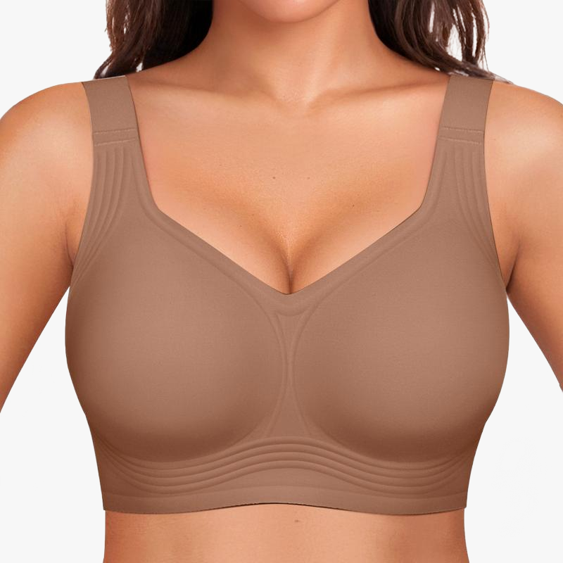 Wirefree Full Coverage Bra with Jelly Strip Support and Wide Straps
