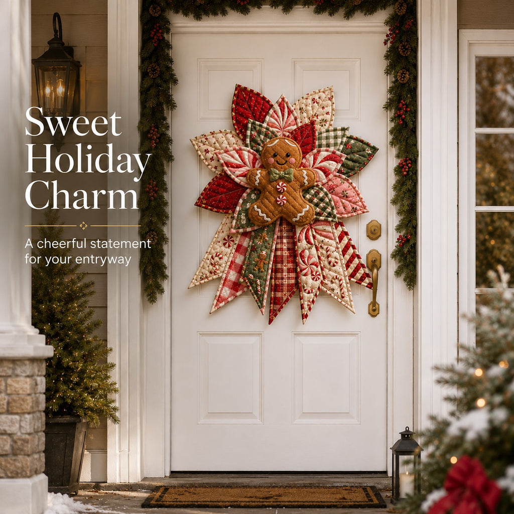 Oversized Christmas Quilted Door Hanger Sewing Kit for Beginners