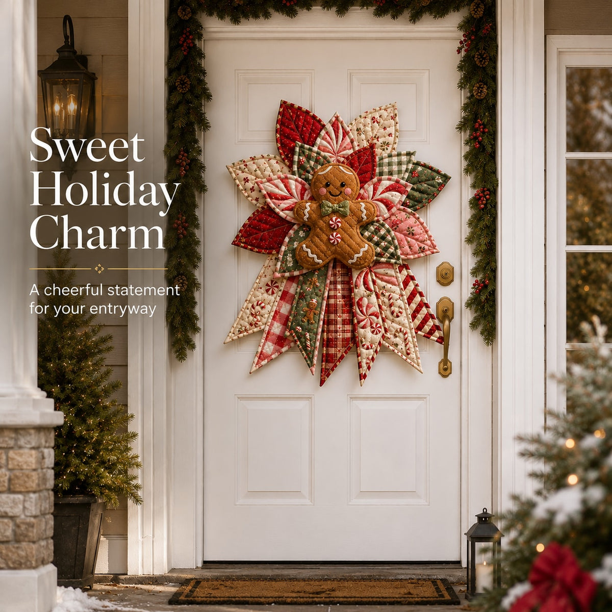 Oversized Christmas Quilted Door Hanger Sewing Kit for Beginners