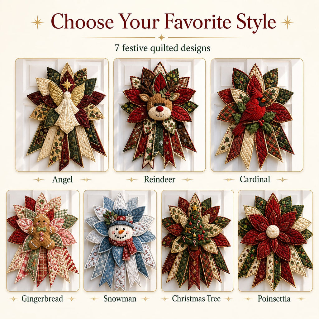 Oversized Christmas Quilted Door Hanger Sewing Kit for Beginners