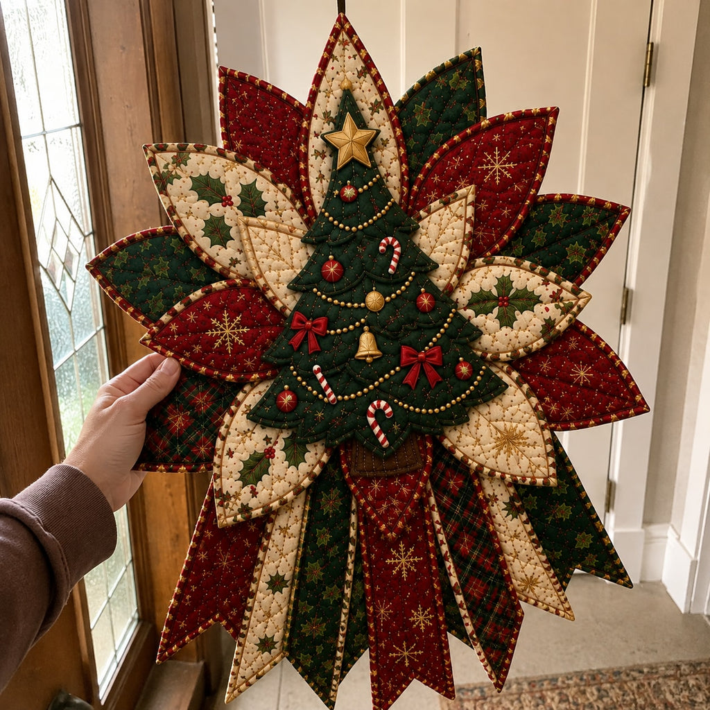 Oversized Christmas Quilted Door Hanger Sewing Kit for Beginners