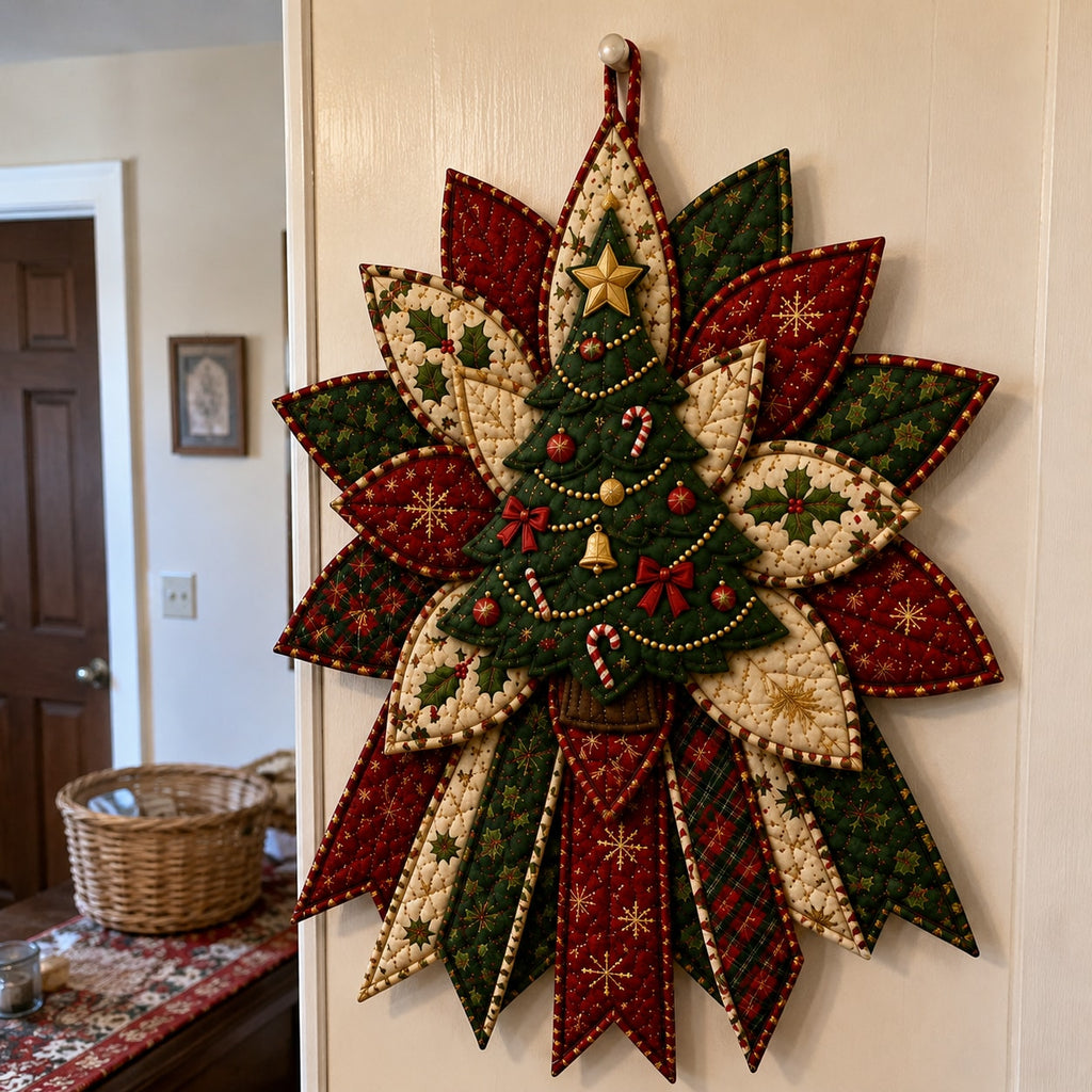 Oversized Christmas Quilted Door Hanger Sewing Kit for Beginners