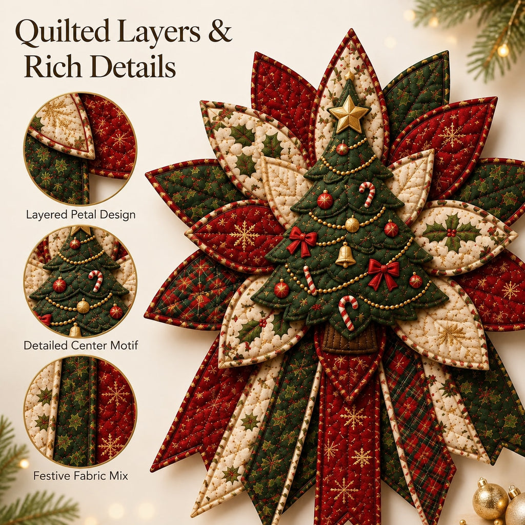 Oversized Christmas Quilted Door Hanger Sewing Kit for Beginners