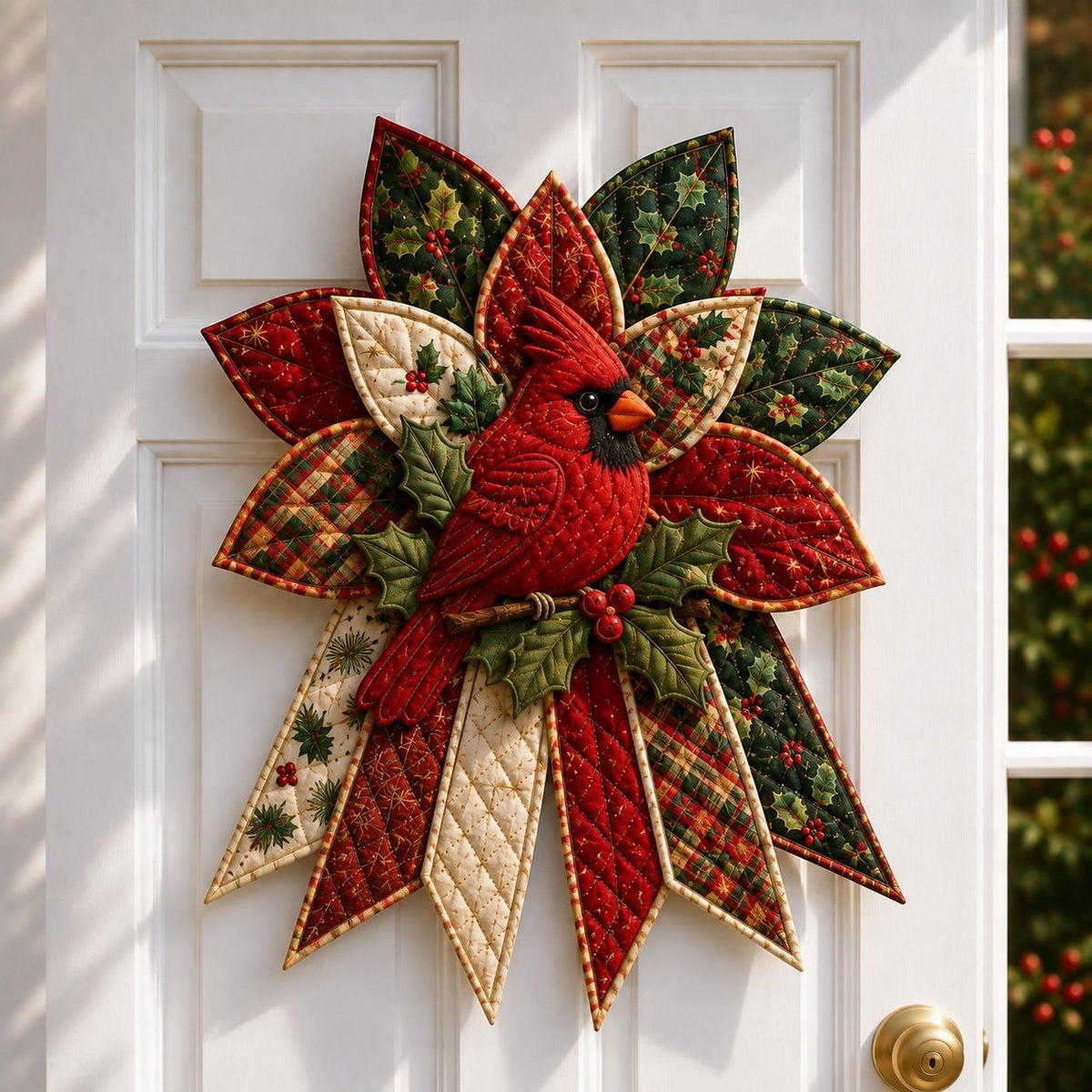 Oversized Christmas Quilted Door Hanger Sewing Kit for Beginners