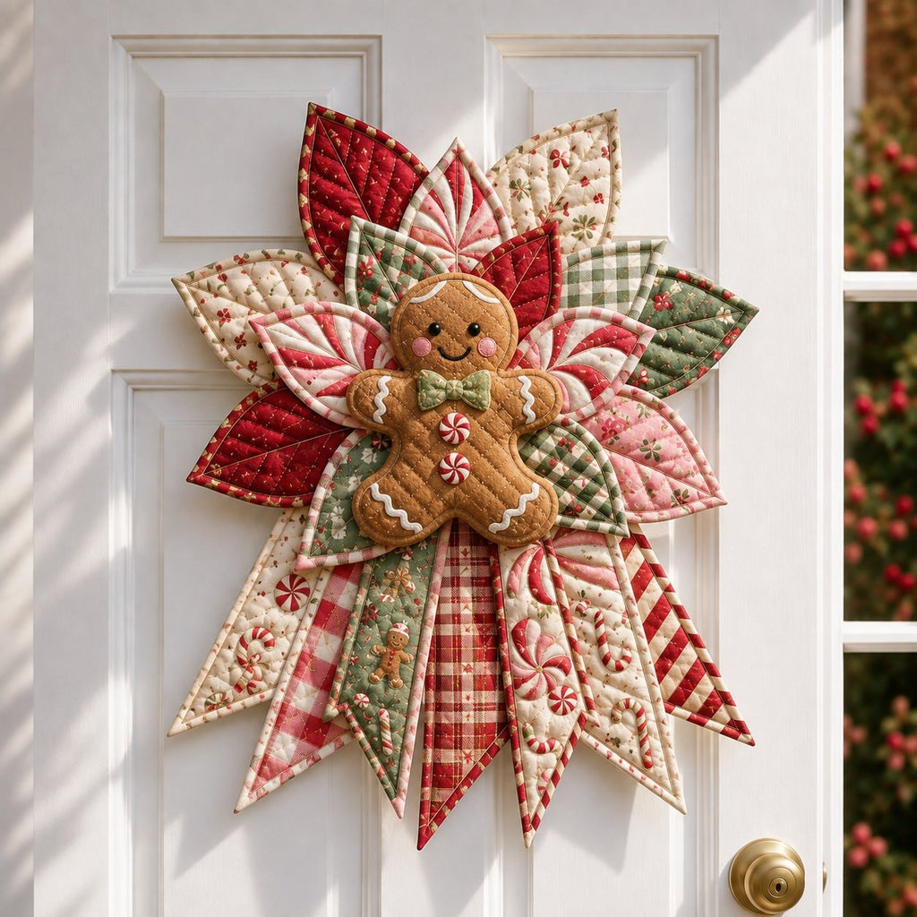 Oversized Christmas Quilted Door Hanger Sewing Kit for Beginners