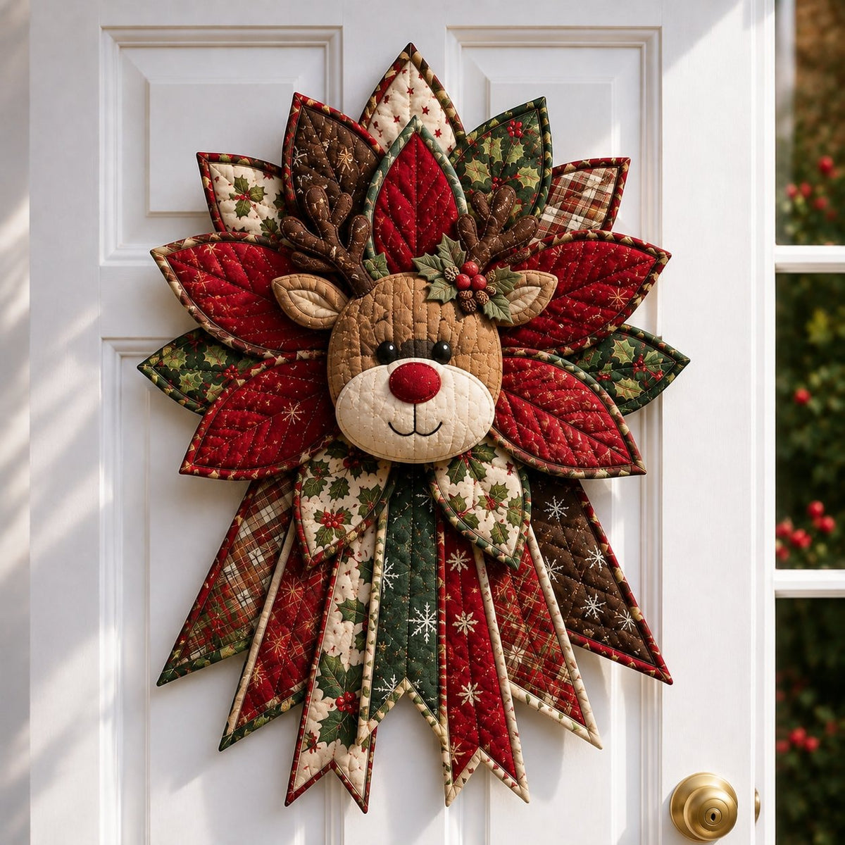 Oversized Christmas Quilted Door Hanger Sewing Kit for Beginners