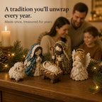 Patchwork Fabric Nativity Scene Sewing Kit with Precut Pieces for Christmas